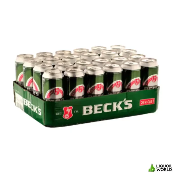 Becks Lager Imported Beer Case 24 x 500mL Cans 2