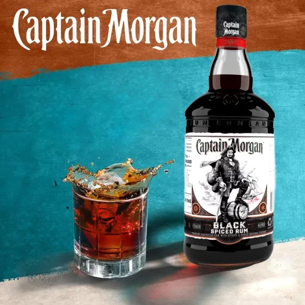 Captain Morgan Black Spiced Dark Rum 1L 3