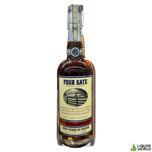Four Gate Split Stave By Kelvin Flagship 2023 Barrel Proof Kentucky Straight Bourbon Whiskey 750mL2