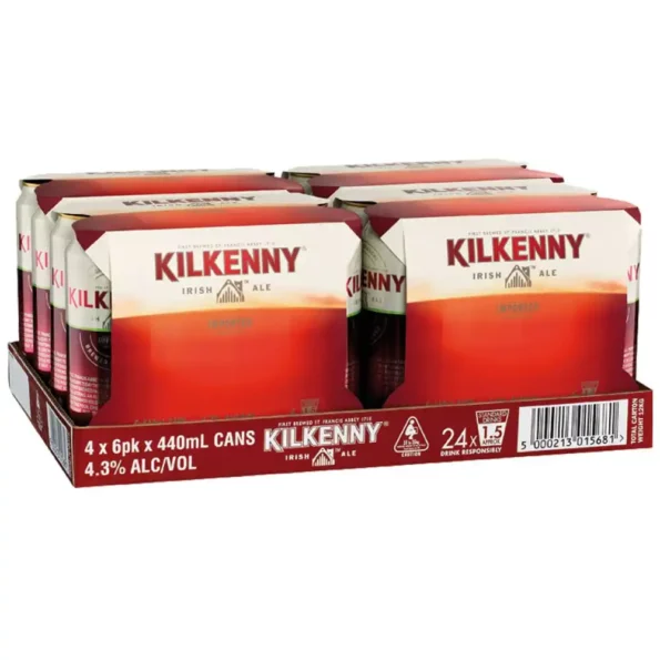 Kilkenny Draught Irish Ale Beer Case 24 x 440mL Cans 3