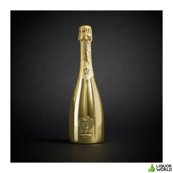 Lamborghini Gold Brut Pinot Noir Chardonnay Sparkling Wine NV + 2 Glasses Gift Box 750mL 3