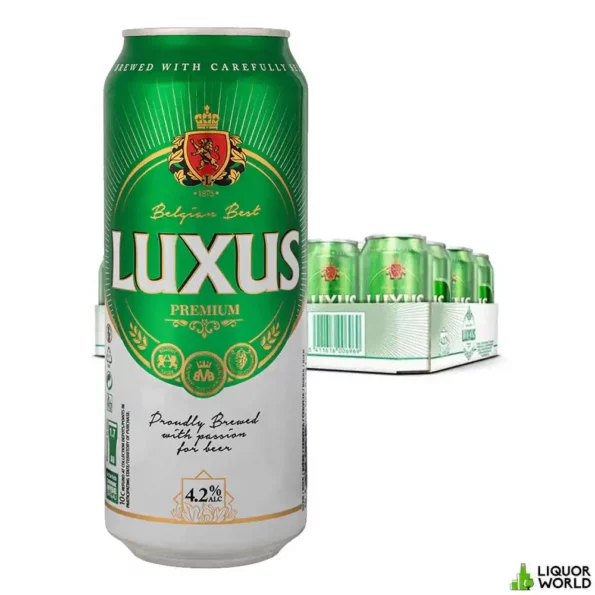 Luxus Belgian Lager Imported Beer Case 24 x 500mL Cans