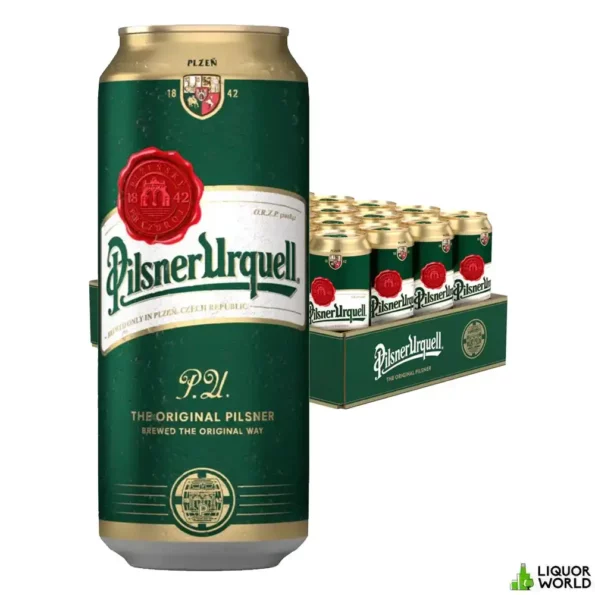 Pilsner Urquell Imported Beer Case 24 x 500mL Cans