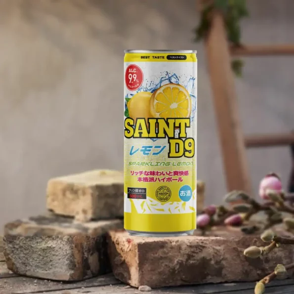 Saint D9 Double Sparkling Lemon 9.9% 24 x 500mL Cans 4