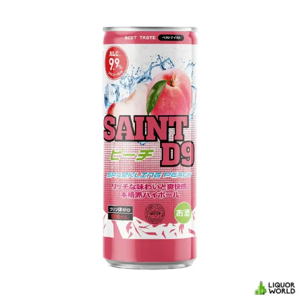 Saint D9 Double Sparkling Peach 9.9% 24 x 500mL Cans