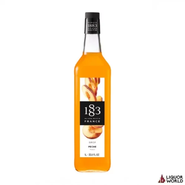 1883 Peach Syrup Pet 1Lt