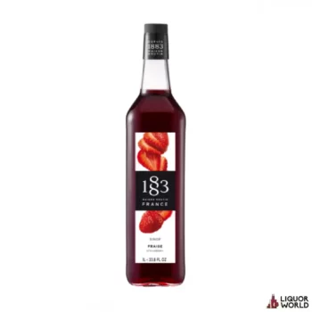 1883 Strawberry Syrup Glass 1Lt