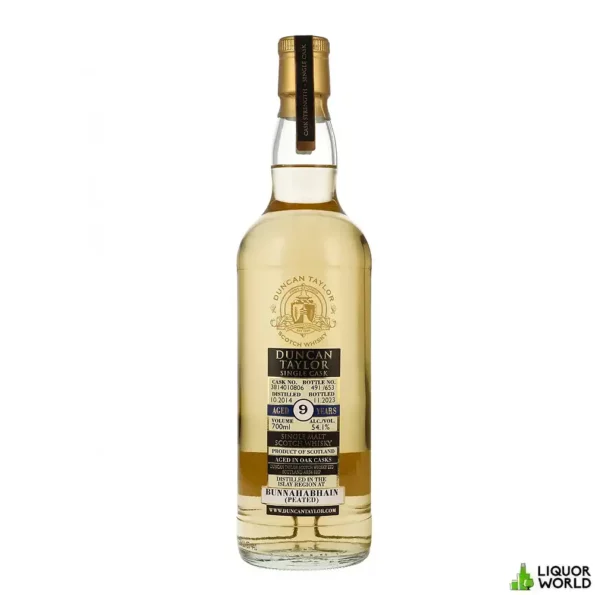 Bunnahabhain 9 Year Old 2014 Peated Duncan Taylor Cask Strength Single Malt Scotch Whisky 700mL 2