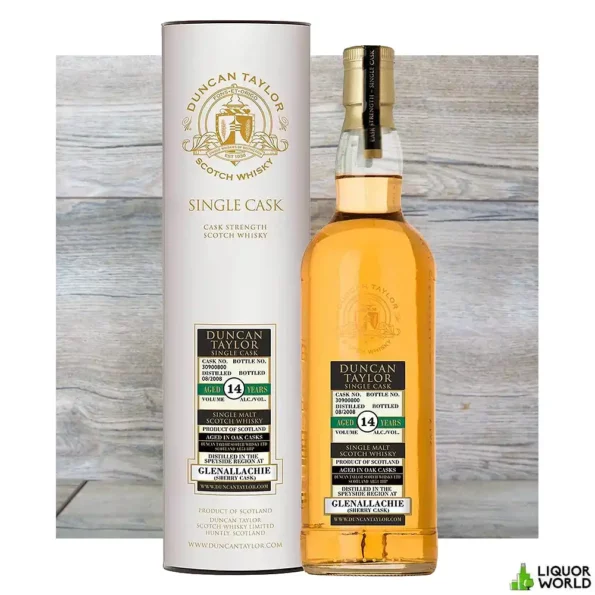 Glenallachie 14 Year Old 2008 Sherry Cask Duncan Taylor Cask Strength Single Malt Scotch Whisky 700mL 4