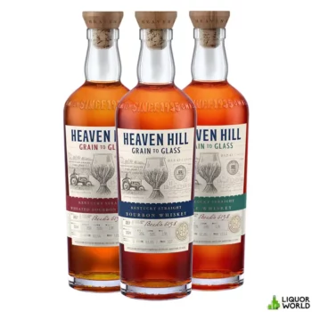 Heaven Hill Distillery Grain to Glass Collection Kentucky Straight Bourbon, Wheated Bourbon & Rye Whiskey 3 x 750mL