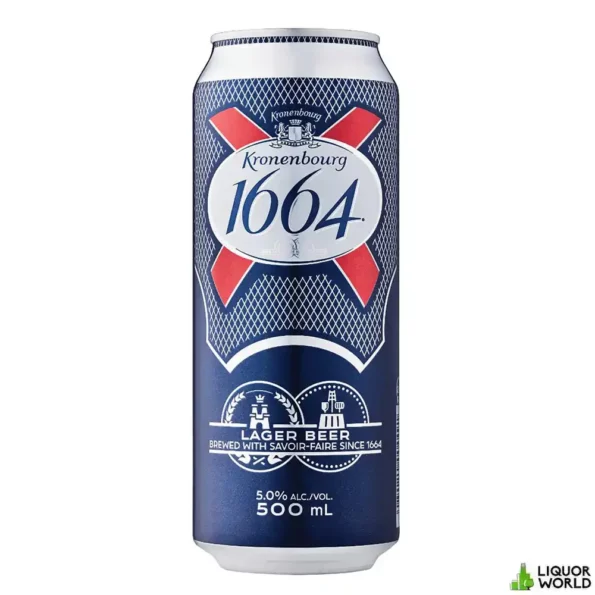 Kronenbourg 1664 French Lager Beer Case 24 x 500mL Cans