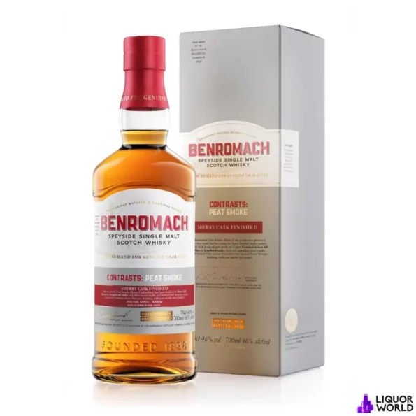 Benromach Contrasts Peat Smoke 2014 Sherry Cask Finished Single Malt Scotch Whisky 700ml