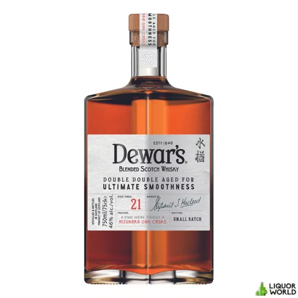 Dewar's 21 Year Old Double Double Mizunara Cask Finish Blended Scotch Whisky 750mL