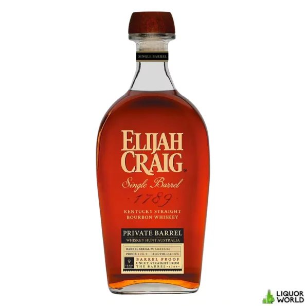 Elijah Craig 9 Year Old Private Barrel WHA Barrel Proof 64.10% Kentucky Straight Bourbon Whiskey 750mL