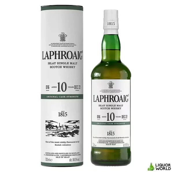 Laphroaig 10 Year Old Cask Strength Batch 016 Single Malt Scotch 700mL