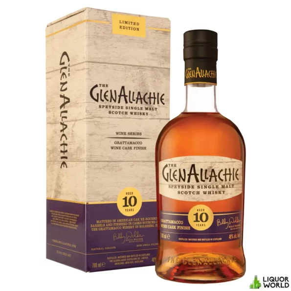 Glenallachie 10 Year Old Grattamacco Wine Cask Finish Single Malt Scotch Whisky 700mL