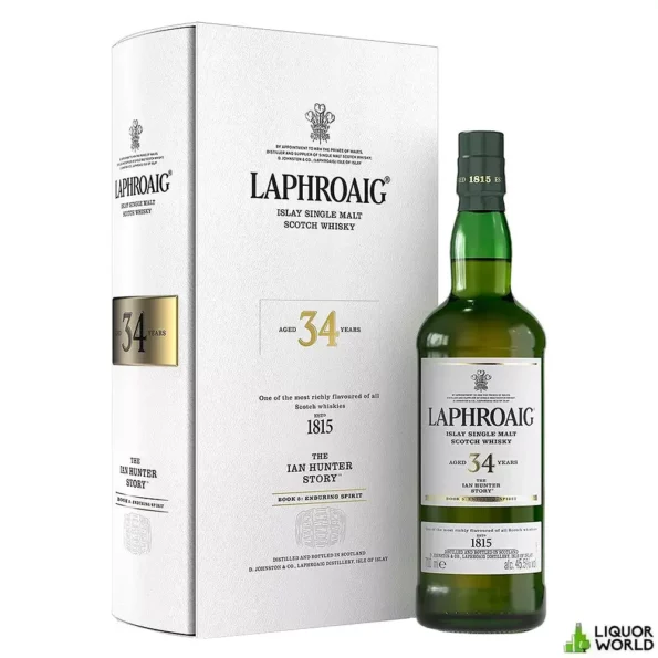 Laphroaig 34 Year Old The Ian Hunter Story Book #5 Enduring Spirit Single Malt Scotch Whisky 700mL