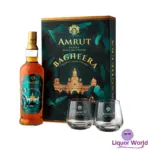 Amrut Bagheera Sherry Cask Indian Whisky with two glasses 700ml