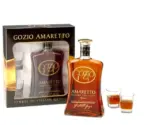Gozio Amaretto Liqueur + 2 Glasses Gift Pack 700mL