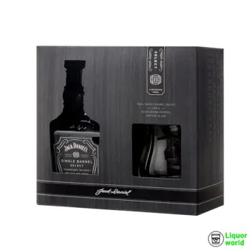 Jack Daniels Single Barrel Select + Glencairn Crysal Snifter Glass Pack Tennessee Whiskey 700mL