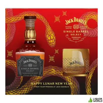 Jack Daniels Single Barrel Select Year Of The Snake 2025 + Glass Gift Pack Tennessee Whiskey 750mL