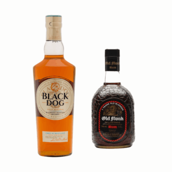 Old Monk 7YO Rum + Black Dog Triple Gold Reserve Scotch – 2 Bottle Combo