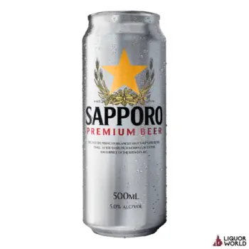 Sapporo Premium Lager Beer Cans 500ml (24 Pack)