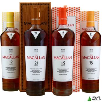 The Macallan Colour Collection 12,15,18 & 21 Year Old Single Malt Scotch Whisky 700mL