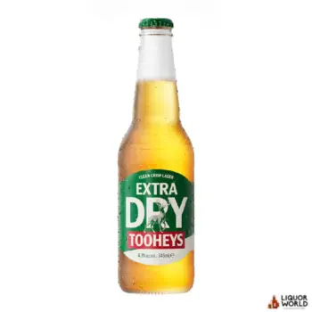 Tooheys Extra Dry Lager Beer Bottles 345ml (24 Pack)