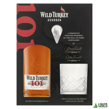 Wild Turkey 101 Old Fashioned Cocktail Kit + Glass Gift Set Kentucky Straight Bourbon Whiskey 700mL
