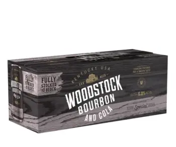Woodstock Bourbon & Cola 6% Cans 10 Pack 375ml