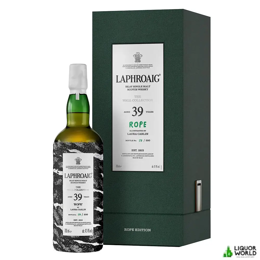 Laphroaig 39 Year Old The Wall Collection Rope By Laura Carlin Single Malt Scotch Whisky 700mL Laphroaig 39 Year Old The Wall Collection Rope By Laura Carlin Single Malt Scotch Whisky 700mL